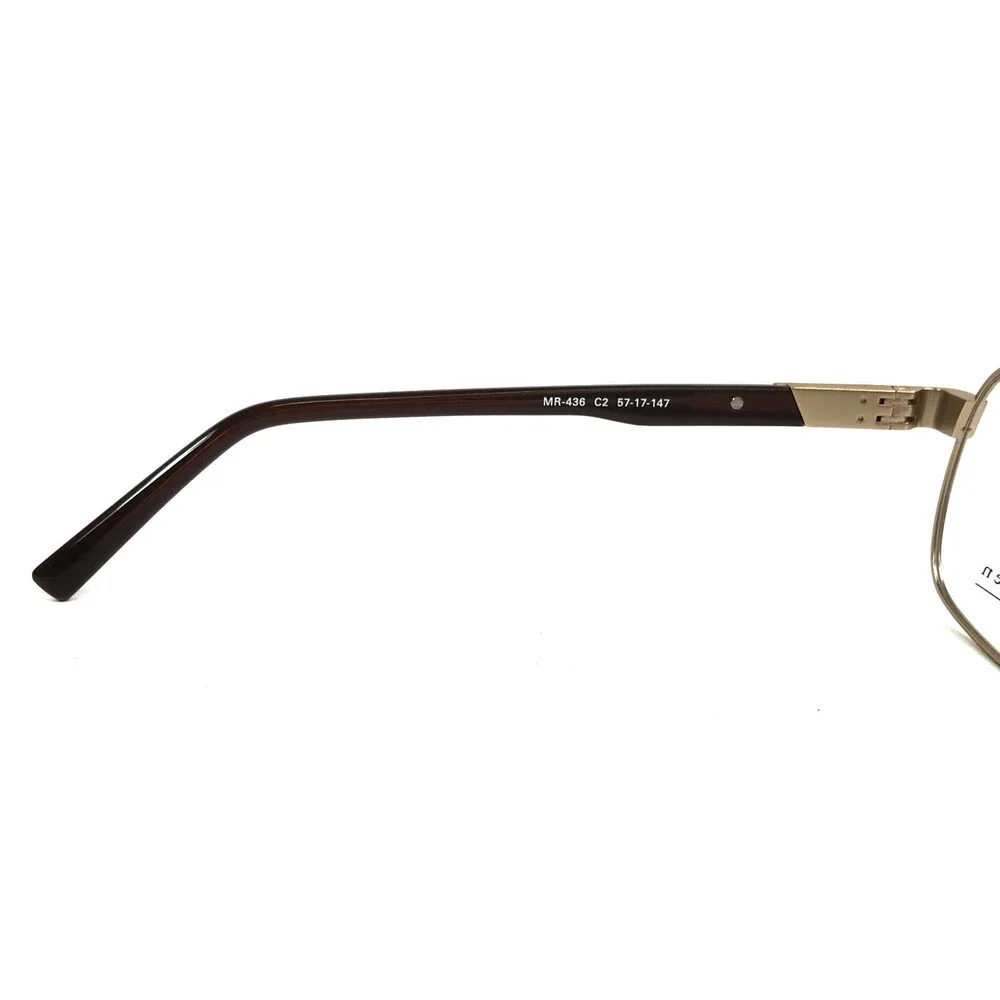 Michael Ryen Eyeglasses Frames MR-436 C2 Matte Gold Brown Aviator 57-17-147